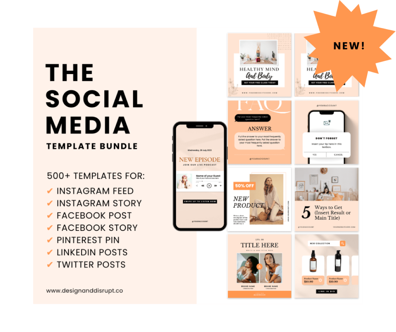 The Social Media Template Bundle 500